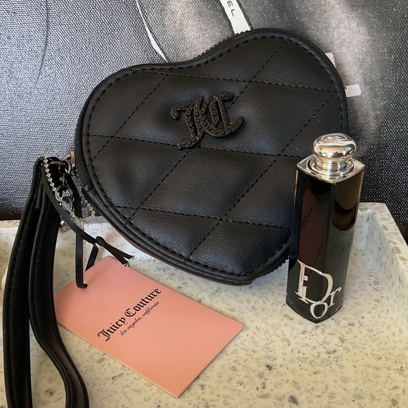 Juicy couture Handbags - BUNDLE JUICY Couture Black Quilted Wristlet Bag & DIOR Lipstick Addict Red 872